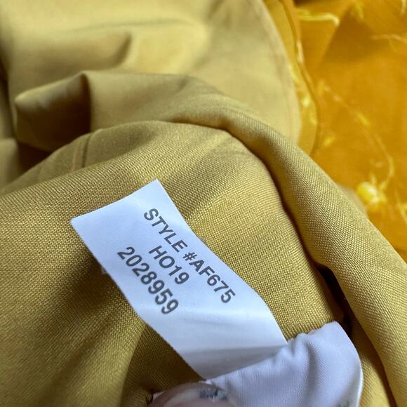 Madewell Mustard Tonal Botanical Boho Ruffle Floral Shoulder Peplum Top XS - Picture 13 of 13